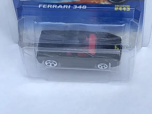 Miniatura 3 de Hot Wheels Black Ferrari 348 Collector #443 Coolest to Collect Card 5 DOT Wheel