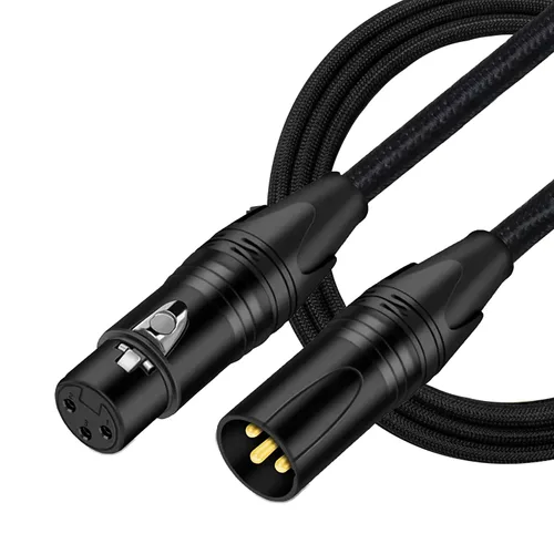 Miniatura 7 de Cable XLR a XlR de alta calidad (3 pies 1 paquete) conector de cable equilibrado con cancelación de ruido, cables de micrófono XLR de 3 pines, cable