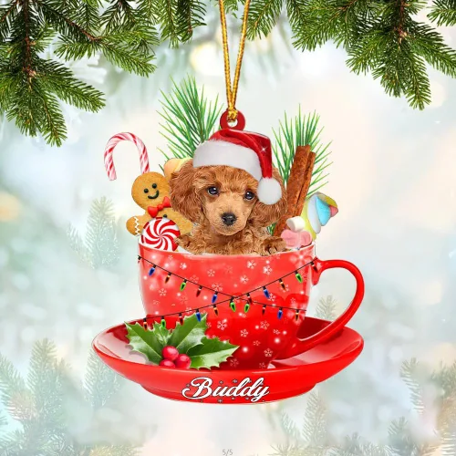 Miniatura 34 de Alaskan Malamute - Adorno acrílico personalizado para perro en taza, adorno de Navidad personalizado para perro 2023, decoración de árbol