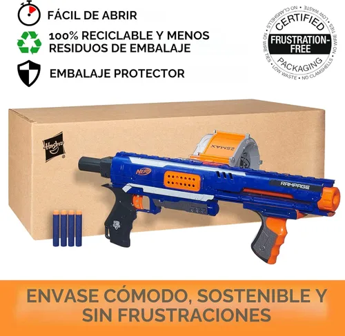 Miniatura 2 de NERF Rampage N-Strike Elite Lanzador de Juguete con Tambor de 25 Dardos Slam Fire para Niños, Adolescentes y Adultos (Exclusivo de Amazon)