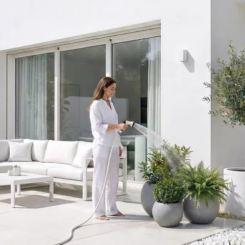 Miniatura 8 de DTY Fiberstone - Maceta tipo globo para interiores y exteriores, maceta esférica ligera para olivo, Monstera y palma, piedra de fibra de vidrio