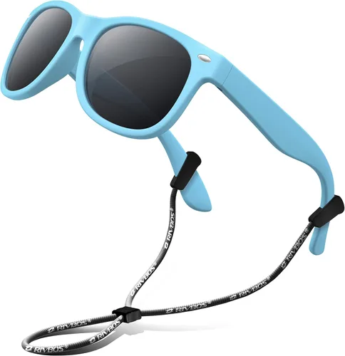 Lentes de sol de goma Rivbos RBK004, flexibles, para niños lentes para bebés y niños de 3-10 (vidrio espejado disponible).