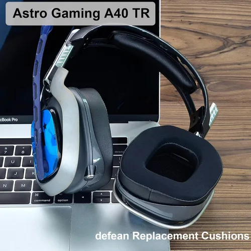 Miniatura 5 de Almohadillas para los oídos y espuma de micrófono A40 TR - Cojines de repuesto compatibles con auriculares Astro A40 TR, almohadillas
