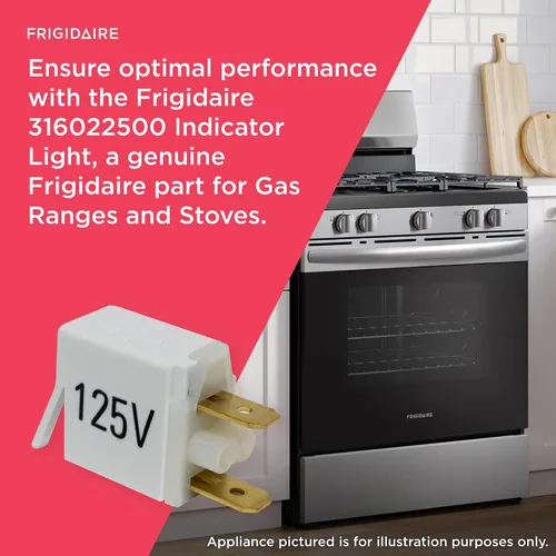 Miniatura 4 de Frigidaire 316022500 Luz indicadora para estufas de gas y estufas