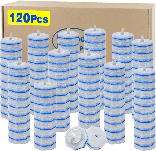 Miniatura 7 de 60 piezas de recambios desechables para varita de inodoro para Clorox, cabezales de cepillo de repuesto compatibles con la mayoría de los sistemas