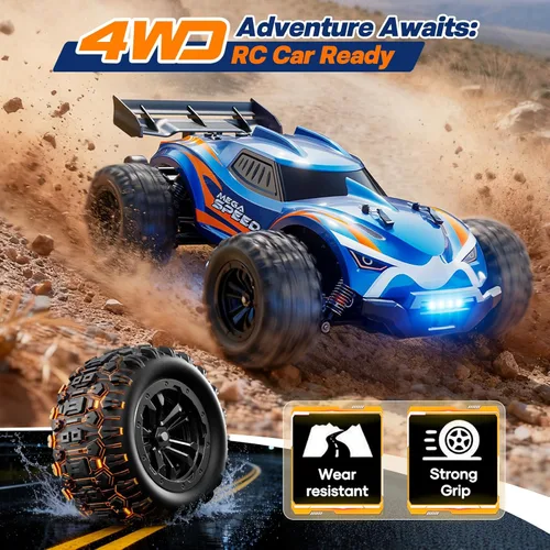 Miniatura 7 de Autos RC rápidos sin escobillas 1/16 para adultos, auto de control remoto todoterreno máximo de 64 KM/H - Camiones monstruo RC todoterreno de alta