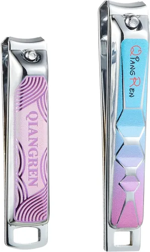 Juego de cortaúñas súper afilado y fuerte, cortaúñas de uñas y pies de acero inoxidable fuerte para mujeres u hombres (estilo 1)