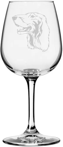 Miniatura 349 de Copa de vino de 12.75 onzas con diseño de perro grabado