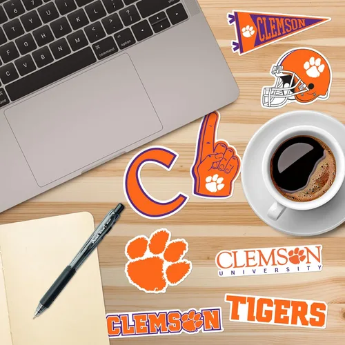 Miniatura 5 de Clemson University - Paquete variado de 50 calcomanías de vinilo grandes de lujo, para laptop, botella de agua, álbumes de recortes, tableta