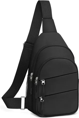 Miniatura 19 de Tuwubi Bolsos cruzados para mujer, bolsa para hombres, mochila pequeña de senderismo antirrobo, ligera para viajes al aire libre (M, beige)