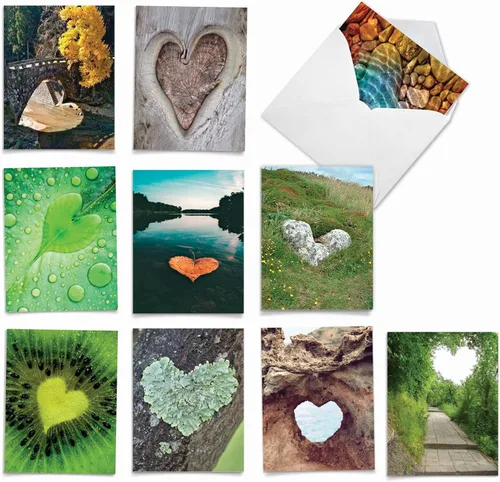 Miniatura 9 de The Best Card Company - 10 Tarjetas de Notas en Blanco con Corazón en Caja (4 x 5.12 Pulgadas) - Surtido de Tarjetas de Amor Sincero para Todas
