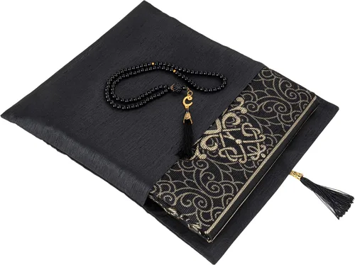 Miniatura 6 de Modefa Tapete de oración islámica, regalos musulmanes, alfombra fina de oración musulmana de viaje en bolsa de regalo de tafetán con cuentas Tasbih