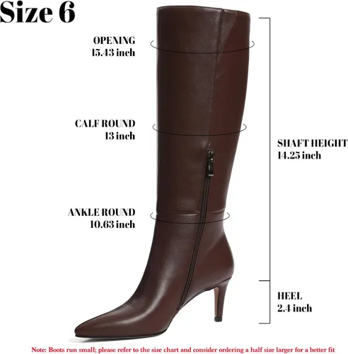 Miniatura 4 de Knee High Boots for Women Pointed Toe Stiletto Kitten Heel Tall Boots Fashion Side Zipper Boot Fall Winter Sexy Fashion Dress Shoes Botas Negras