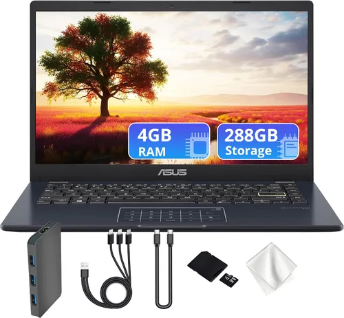 Miniatura 10 de ASUS Vivobook Go 14" FHD Business Laptop, Intel Celeron N4500, 4GB DDR4 RAM, 1.12TB Storage(128GB eMMC & 1TB Docking Station Set), Intel UHD
