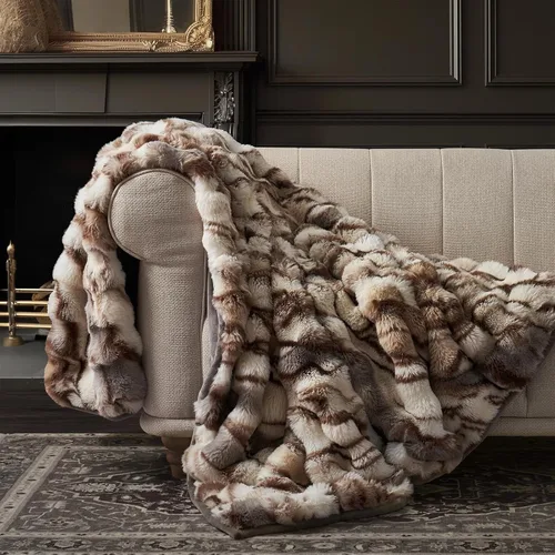 Miniatura 21 de EverGrace - Manta ultra suave de lujo, esponjosa, de pelo de conejo sintético, cálida y gruesa, para cama, reversible, para sofá, silla, color gris