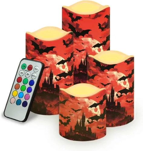 Miniatura 13 de Jeiento American Flag Flameless Candles 4 Pack 4th of July Home Decoration Flower American Flag LED Candles Battery Operated with Timer Remote
