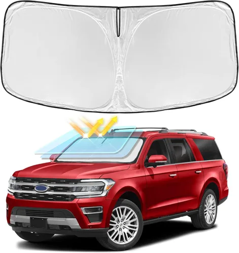 Miniatura 213 de para Dodge RAM 1500 2019-2024 2025 2026 Parasol Parasol para Parabrisas Cubierta - 4 Capas Parasol para Ventana Delantera para RAM1500 2Puertas