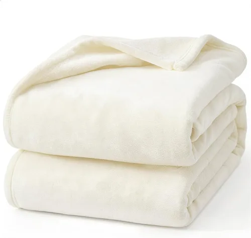 Hansleep Manta de forro polar para sofá beige, súper suave manta de franela esponjosa y acogedora para todas las estaciones, beige, manta de 50x60