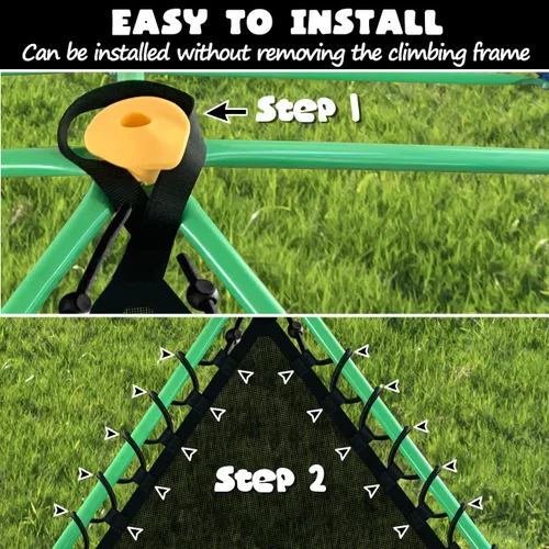 Miniatura 5 de JYGOPLA Silla de red para cúpula de escalada de 10 pies y 11 pies, accesorios de cúpula para escalar resistentes, fácil de instalar, para niños de 4