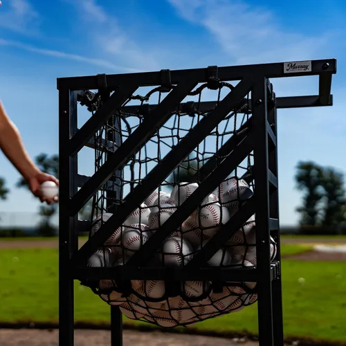 Miniatura 8 de Murray Sporting Goods Carrito de práctica de béisbol y sóftbol - Carrito de pelota resistente con ruedas, portador de bolas de gran capacidad