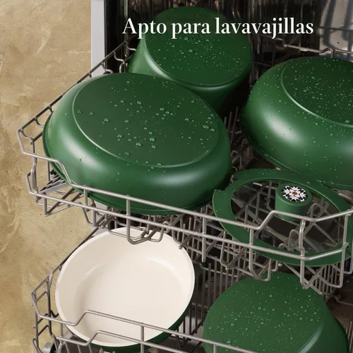 Miniatura 6 de CAROTE Juego de utensilios de cocina de cerámica de 19 piezas, juego de ollas y sartenes antiadherentes, no tóxicos, mango desmontable, juego