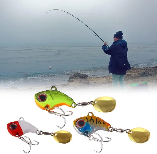 Miniatura 7 de 3 piezas de señuelo anzuelo de pesca señuelo de pesca cebo artificial 3D ojos señuelo de pesca suave cebos de un solo gancho para perca, trucha