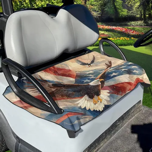 Miniatura 25 de Yewattles Funda de Asiento de Carrito de Golf Portátil Toalla de Asiento Club Car Ajuste Universal Carrito de Golf de 2 Asientos