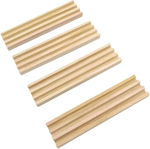 Yuanhe Soporte para bandejas de Domino – Juego de 4 soportes de madera para azulejos de madera Dimonos Tablas para tren mexicano Rummy Chickenfoot