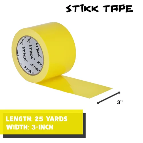 Miniatura 2 de STIKK Cinta de Conducto - Cinta de Pato Amarilla - 3 pulgadas x 25 yardas - Cinta Resistente para Reparaciones, Proyectos Domésticos - para HVAC