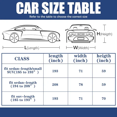Miniatura 3 de Riakrum Funda completa impermeable para todo tipo de clima, para automóviles, resistente al viento, a la lluvia, protección UV, resistente a