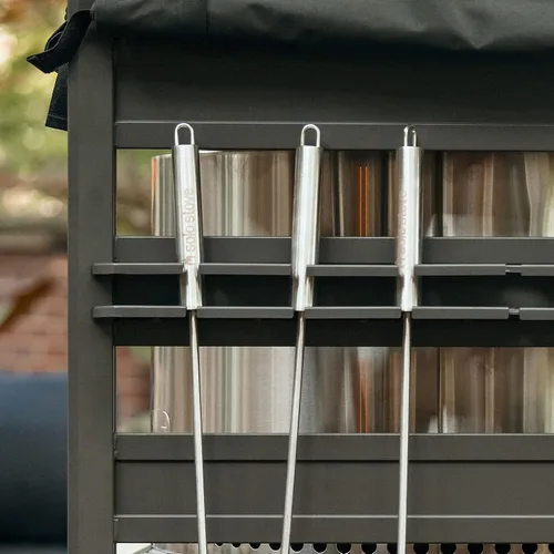 Miniatura 6 de Solo Stove Estación – Estante para leña de aluminio negro de 4.4 pies con cubierta con revestimiento UV, almacenamiento al aire libre de dos