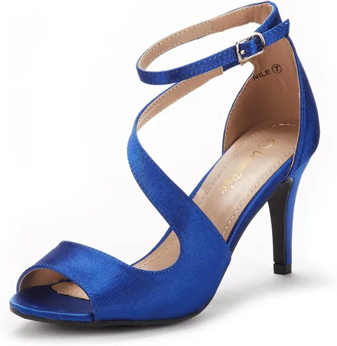 DREAM PAIRS NILE Fashion Stilettos - Sandalias de tacón con punta abierta para mujer