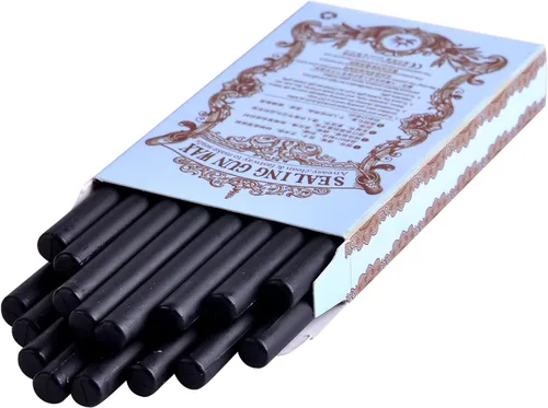 Miniatura 11 de Barra de cera de sello dorada clásica antigua, barra de cera de sello para mini pistola de pegamento, decoración de invitación de boda DIY - Paquete