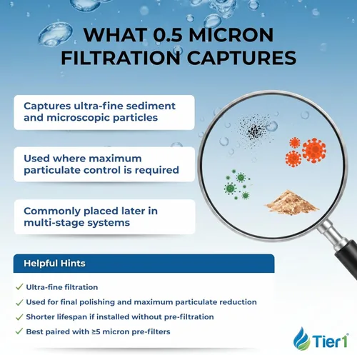 Miniatura 5 de Tier1 Filtro de agua de 0.5 micrones de 10 x 4.5 pulgadas Cartucho de polipropileno ultrafino para toda la casa Reemplazo para Pentek 355212-43