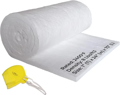 Miniatura 13 de Simond Store Manta aislante de fibra de cerámica, densidad 8# 2400F, 1 x 24 x 32 pulgadas, aislamiento de alta temperatura para estufa de madera