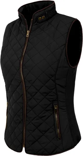 Miniatura 2 de NE PEOPLE Chaleco acolchado ligero con cremallera para mujer (S-3XL)