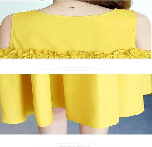 Miniatura 6 de Ropa anti-radiación, vestidos de maternidad para embarazadas, faldas superiores de protección de doble capa EMF Shield Shield*1, mediano, amarillo