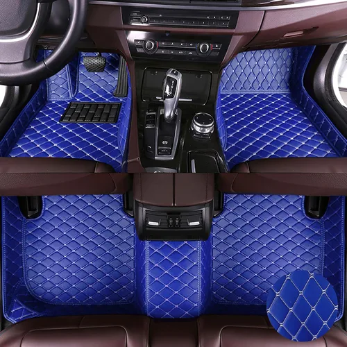 Miniatura 13 de Alfombrillas de automóvil para Toyota Camry 2001-2006, revestimiento de cuero de lujo, protección para todo tipo de clima (juego completo, negro)