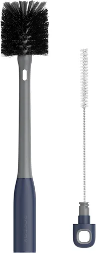 Miniatura 11 de ROSEOK 2 in 1 Long Handle Bottle Brush with Straw Brush for Cleaning Glass, Sports Bottle, Coffee Mug, Black, 1 Pack
