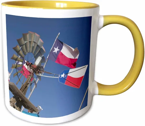 Miniatura 7 de 3dRose TEXAS, Panhandle Amarillo Old Water Pump, Banderas, US44 WBI0069 - Walter Bibikow - Taza negra de dos tonos de 11 onzas