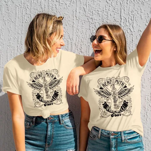 Miniatura 2 de Rock Band Shirt Woman Vintage Hard Rock Tshirts Heavy Metal Guitar Shirts Farewell Concert Tour Short Sleeve Tee Tops