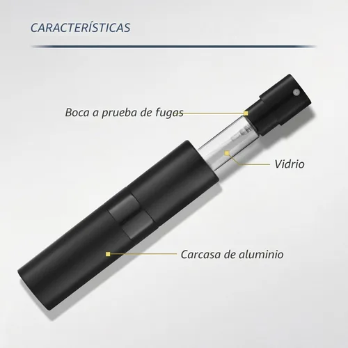 Miniatura 6 de Fusupak Atomizador de Perfume Botella de Viaje Recargable: Vaporizador de Colonia Portátil para Hombres - Mini Spray Vacío para Recarga - 8ml