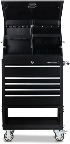 Miniatura 8 de Montezuma – ME300B – Cofre de herramientas portátil TRIÁNGULO de 30 pulgadas – Diseño de varios niveles – Construcción de calibre 16 – Cofre