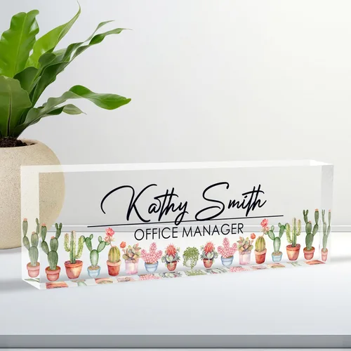 Miniatura 36 de Placa de Nombre Personalizada para Escritorio, Placa de Nombre de Escritorio Personalizada, Placa de Nombre Acrílica Personalizada para Oficina
