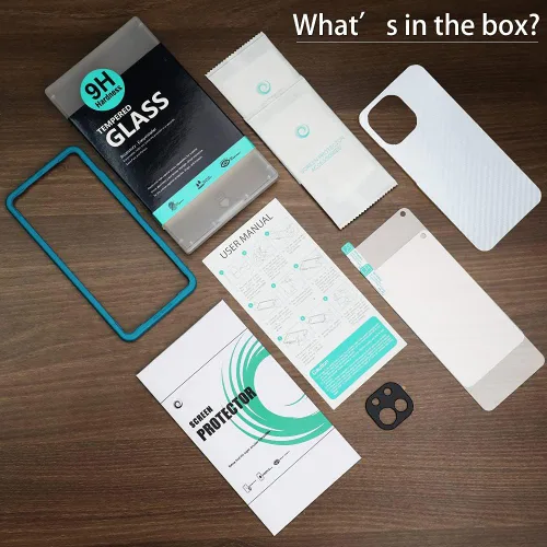 Miniatura 8 de Ibywind Protector de pantalla para Xiaomi 11 Lite 5G NE/Mi 11 Lite 5G/4G, con 2 piezas de vidrio templado, 1 protector de lente de cámara, 1