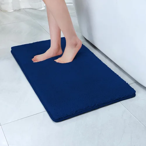 Miniatura 26 de SWEMSTAR Alfombra de baño de espuma viscoelástica con alfombra de inodoro, tapete de baño absorbente de agua para suelo de baño, antideslizante