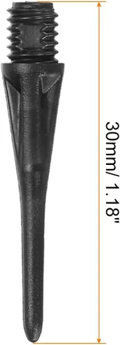 Miniatura 2 de PATIKIL Puntas de dardo de plástico 2BA hilo suave puntas de dardo de repuesto de punta de plástico de punta suave Accesorios de dardo Negro