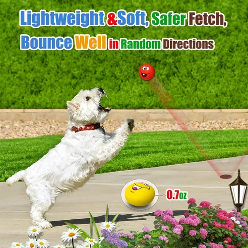 Miniatura 3 de HOLYSTEED Juguetes chirriantes de látex para perros, juguetes suaves de goma para perros pequeños, juguete chirriante, juguete de bolas de juego