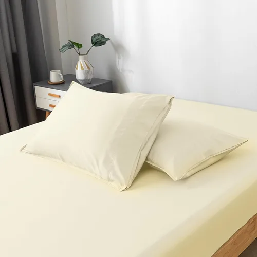 Miniatura 26 de Bella Coterie - Juego de fundas de almohada de viscosa de bambú de lujo, 100% cultivadas orgánicamente, ultra suave, refrescante, 2 piezas [Champán]
