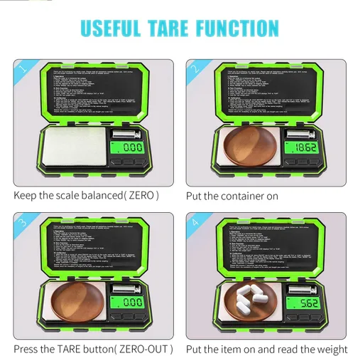 Miniatura 6 de Báscula de bolsillo de gramos Fuzion, báscula digital para joyería de 500 g x 0.01 g, báscula mini de 6 modos de conversión con pantalla LCD, tara
